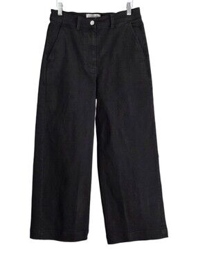 Everlane The Utility Wide Leg Pant High Rise Women's Size 6 Black